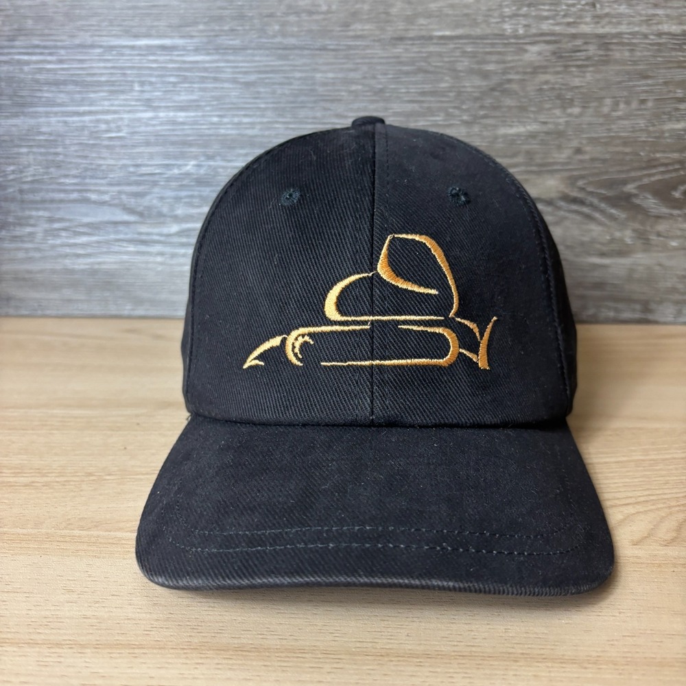 Vintage Bombardier Hat Cap Strap Back Black One Size Adjustable